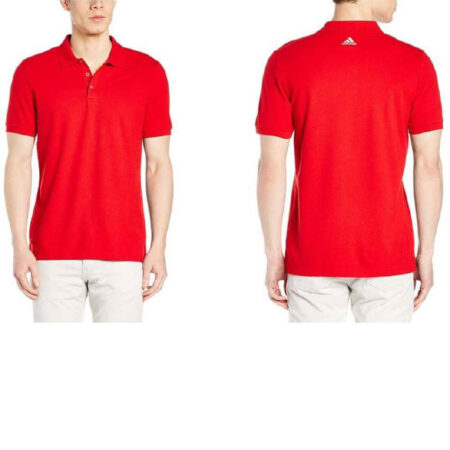 Adidas Polo Poly Cotton T Shirt BS0677 Red