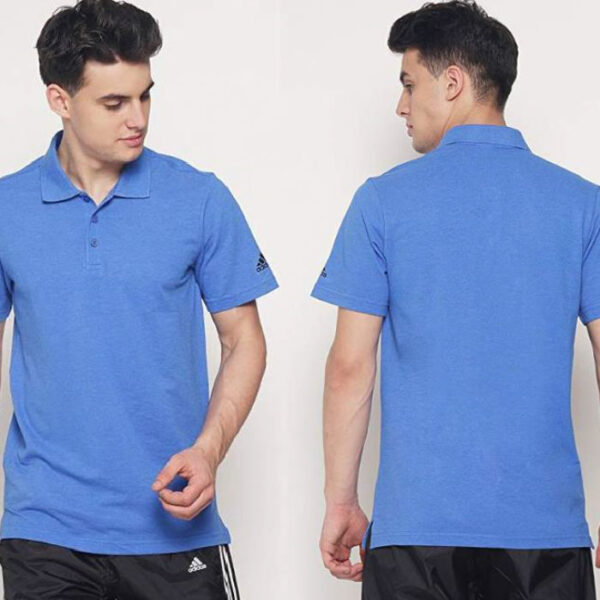 Adidas Polo Poly Cotton T Shirt DN3098 Blue