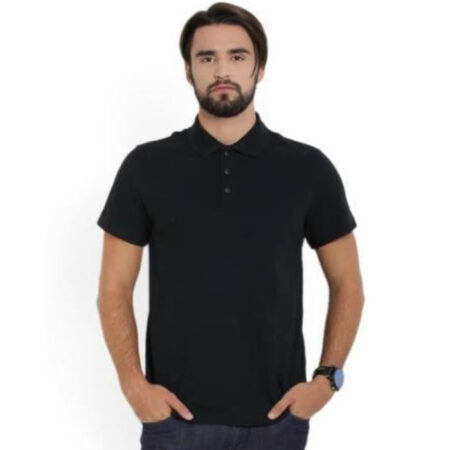 Adidas Polo Poly Cotton T Shirt HI5596 Black