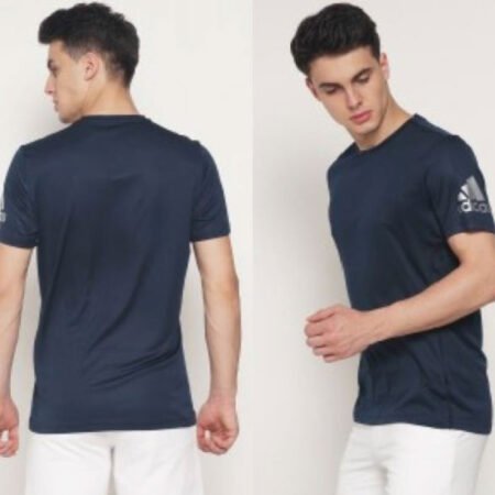 Adidas Round Neck T Shirt DN3226 Navy