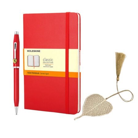 Red-Allure-Gift-Hamper---Ballpoint,-Notebook-and-Bookmark-Set