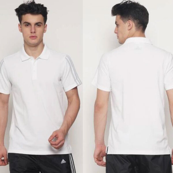 Adidas Polo Poly Cotton T Shirt BS0693 White