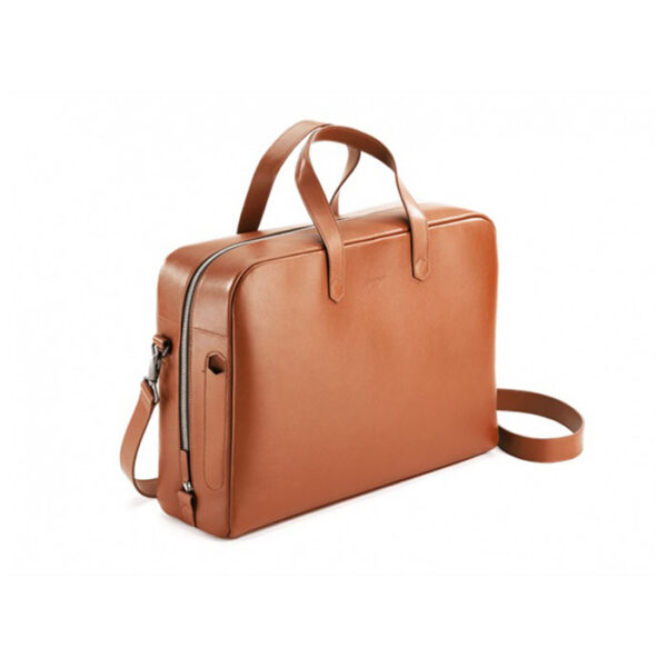 Caran d'Ache Beige Leather Laptop Bag