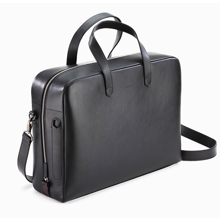 Caran d'Ache Black Leather Laptop Bag | Office gifts