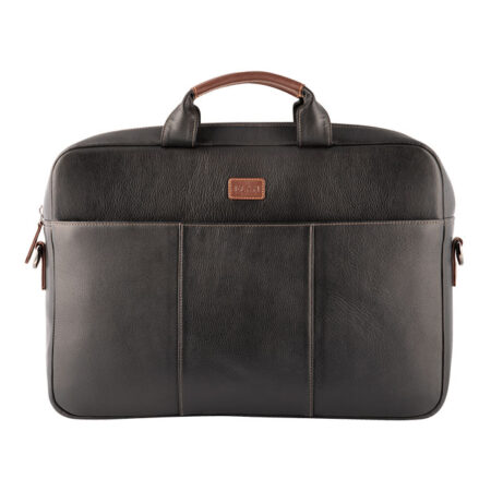 Elan Leather Executive Laptop Bag Black