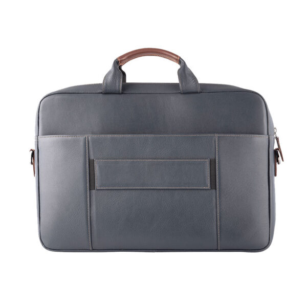 Elan Leather Executive Laptop Bag Blue