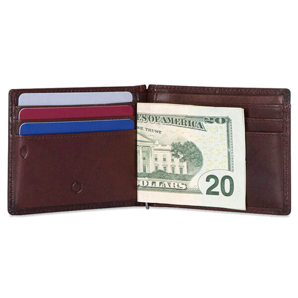 Jekyll And Hide 2792OXCO Oxford Leather Money Clip Wallet - Coffee