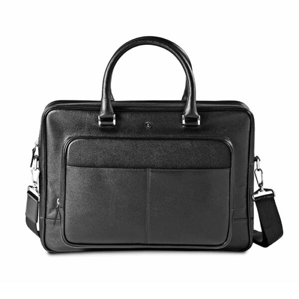 Lapis Bard Belgravia Leather Tate 14-inch Laptop Business Bag – Black