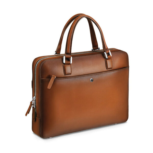 Lapis Bard Ducorium Spencer 14-inch Slim Laptop Business Bag - Cognac