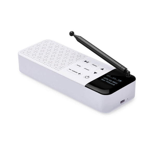 Lexon LA118 Rio DAB+ FM Radio with Rechargeable 3W Bluetooth® Speaker – Matte White