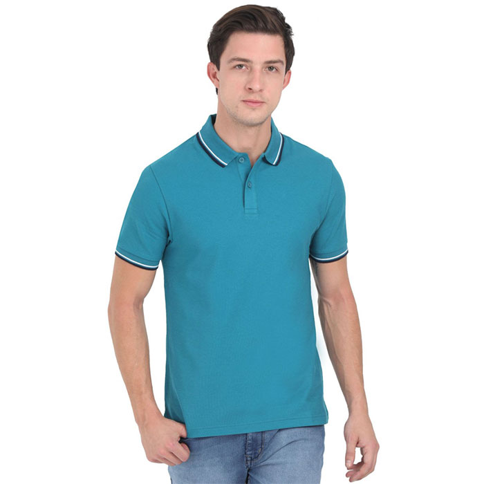 M&S Cotton Polo T-Shirts Aqua | Corporate Gifts for Employees