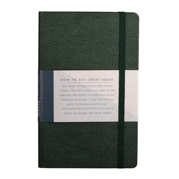Pennline A5 Size Textured Hard Cover Notebook (Ruled) – Dark Green