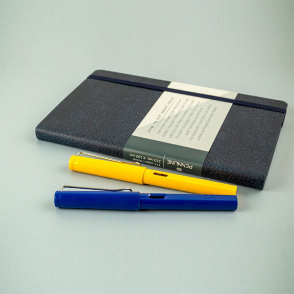 Pennline-A5-Size-Textured-Hard-Cover-Notebook-(Ruled)-–-Marine1