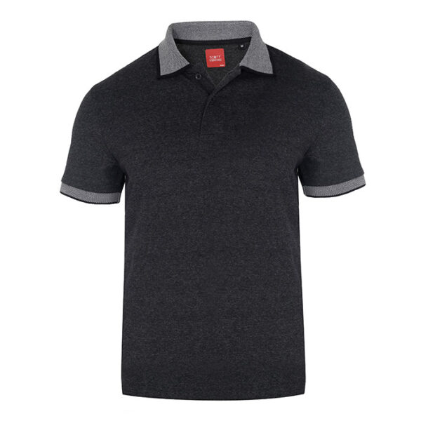 Scott Basic Polo T Shirt Charcoal