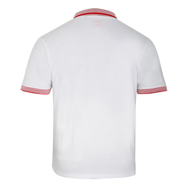 Scott Basic Polo T Shirt White With Red