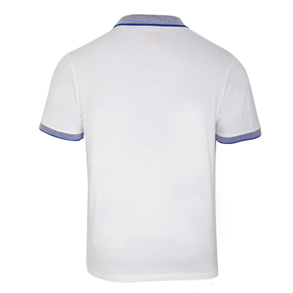 Scott Basic Polo T Shirt White With Royal Blue