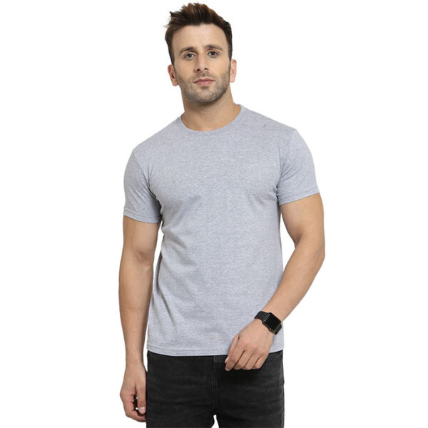 Scott Basic Round Neck T Shirt Grey