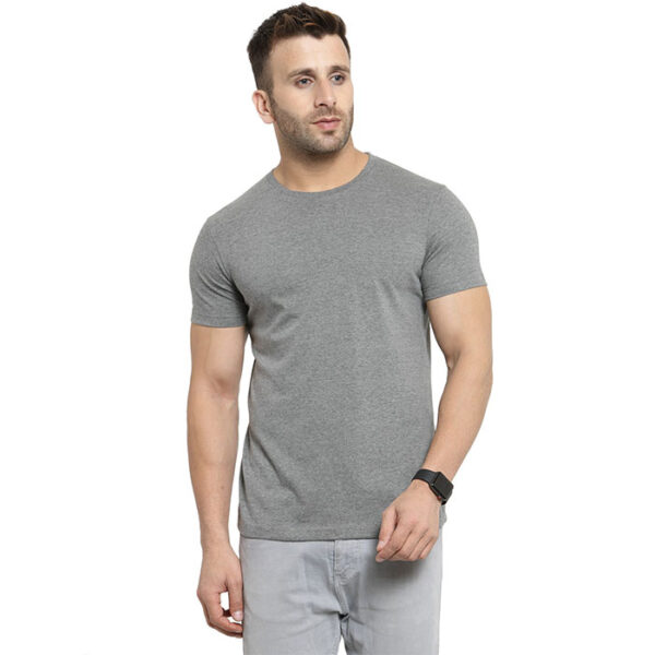 Scott Bio Wash Round Neck T Shirt Charcoal Grey