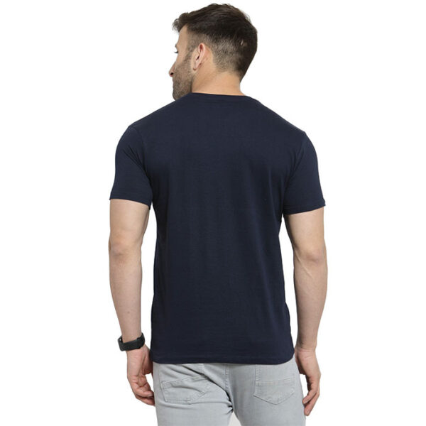 Scott Bio Wash Round Neck T Shirt Navy Blue