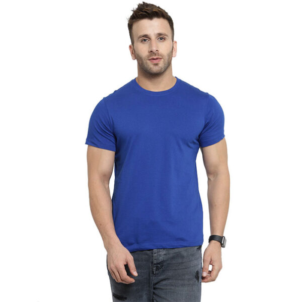 Scott Bio Wash Round Neck T Shirt Royal Blue