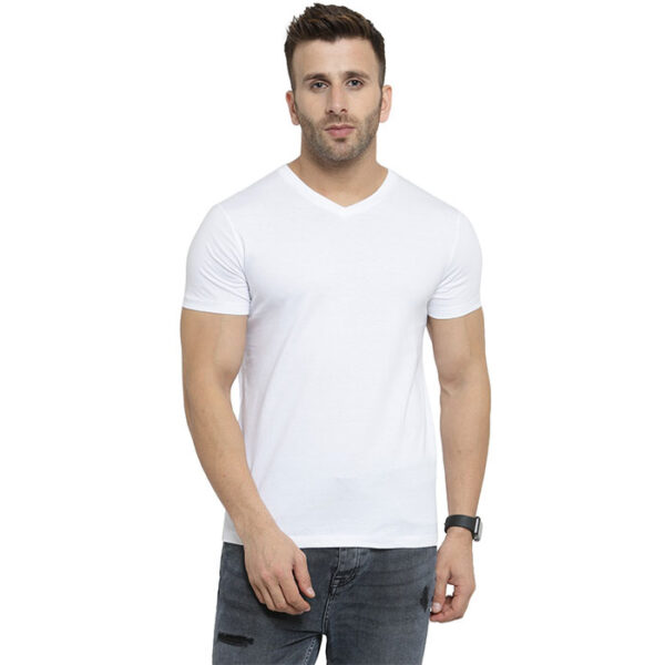 Scott Bio Wash V Neck T Shirt White