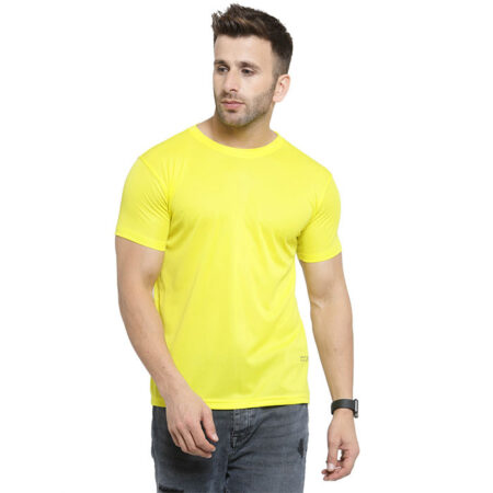 Scott Dry Fit Round Neck T Shirt Yellow