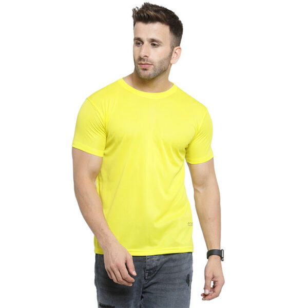 Scott Dry Fit Round Neck T Shirt Yellow