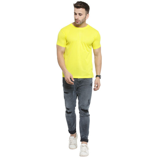 Scott Dry Fit Round Neck T Shirt Yellow
