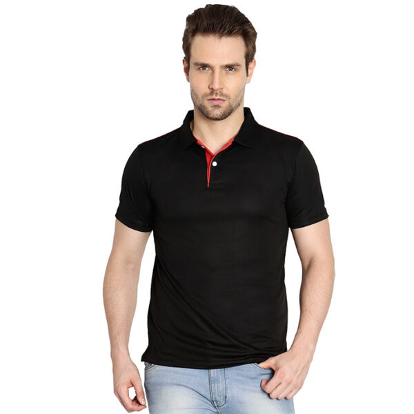 Scott I Dry Polo T Shirt Black With Red