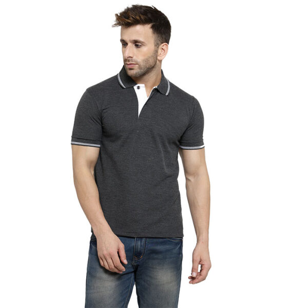 Scott Organic Polo T Shirt Charcoal