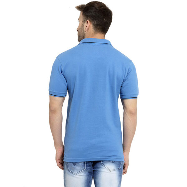 Scott Organic Polo T Shirt Indian Blue
