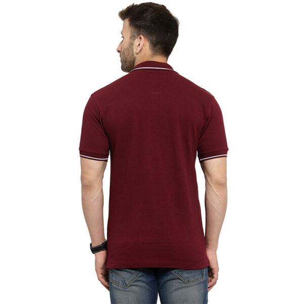 Scott Organic Polo T Shirt Maroon