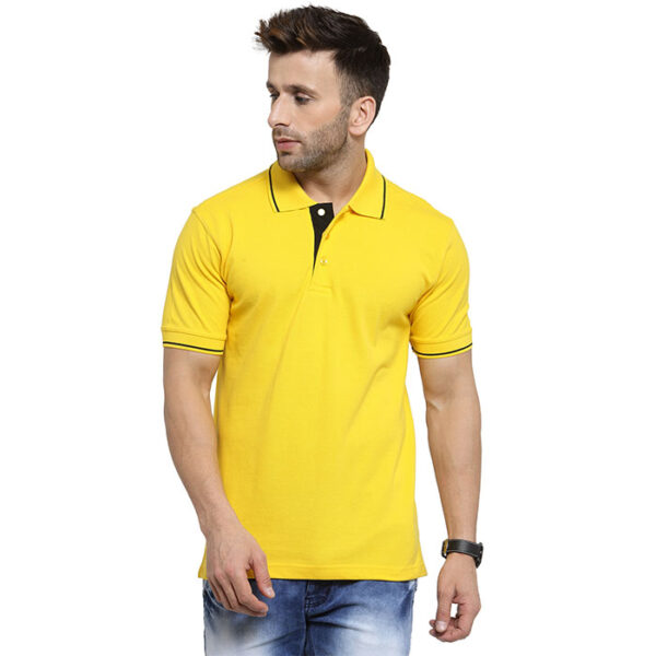 Scott Organic Polo T Shirt Yellow