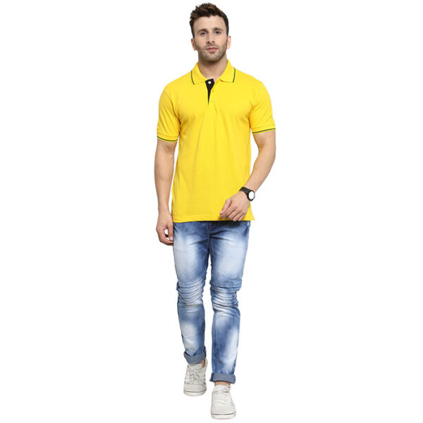 Scott Organic Polo T Shirt Yellow