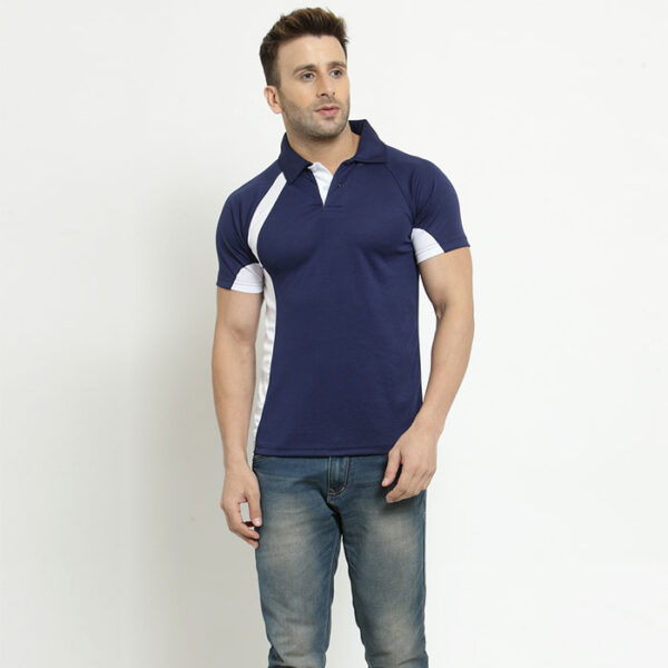 Scott SCK Polo T Shirt Navy Blue With White