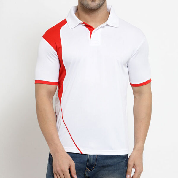 Scott SCK Polo T Shirt White With Red
