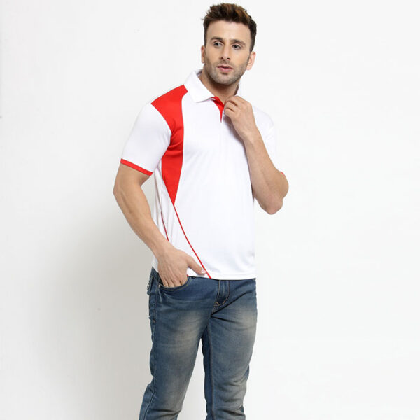 Scott SCK Polo T Shirt White With Red