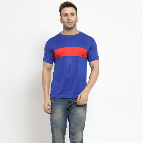 Scott SCK Round Neck T Shirt Blue With Red