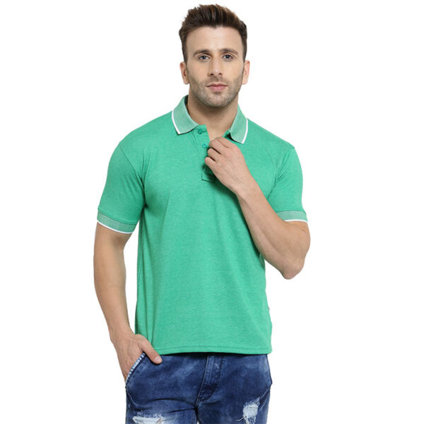 Scott Spark Polo T Shirt Green Melange