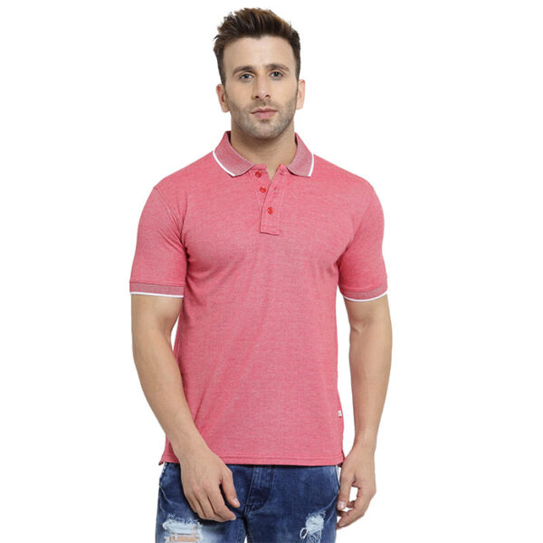 Scott Spark Polo T Shirt Pink Melange