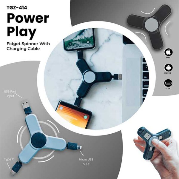 Power Play Spinner With Charging Cable