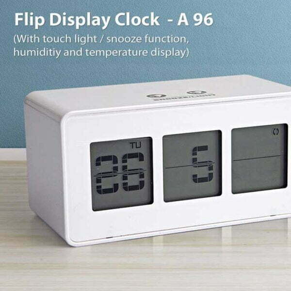 Flip display clock with touch light / snooze function
