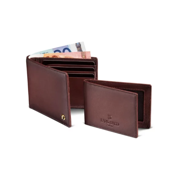 Lapis Bard Bi Fold Wallet Bordeaux Pic 3