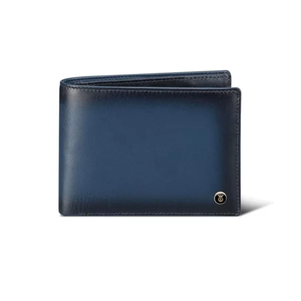 Lapis Bard Bi-fold Wallet with Coin Pocket Blue Pic 1