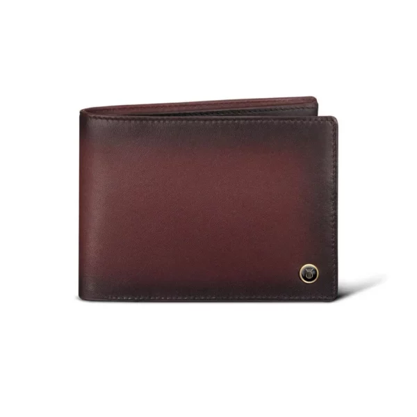 Lapis Bard Bi-fold Wallet with Coin Pocket Bordeaux Pic 1