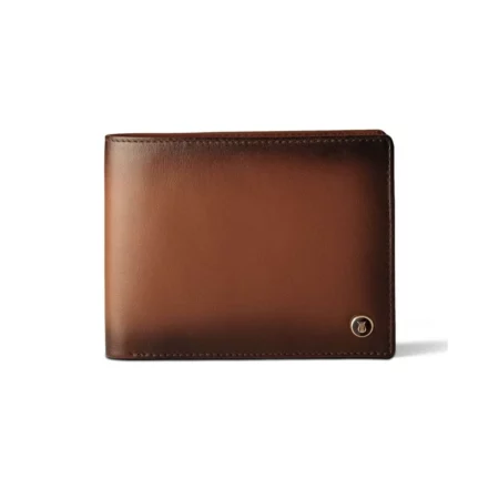 Lapis Bard Bi-fold Wallet with Coin Pocket Cognac Pic 1